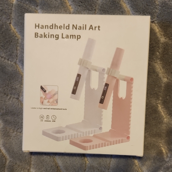 Other - 🍀Handheld Nail Art Baking Lamp in Pink and White